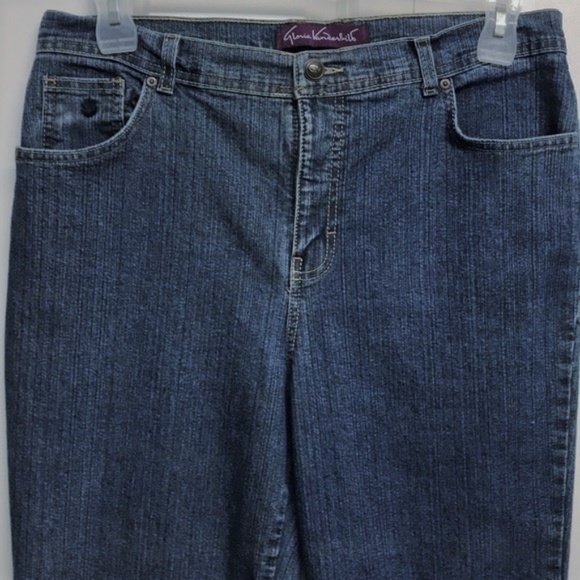 Gloria Vanderbilt Blue Jeans Size 16P Stretch - Picture 2 of 6